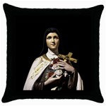Virgin Mary Sculpture Dark Scene Throw Pillow Case (Black)
