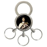 Virgin Mary Sculpture Dark Scene 3-Ring Key Chain