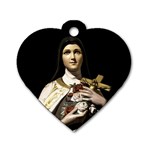 Virgin Mary Sculpture Dark Scene Dog Tag Heart (One Side)