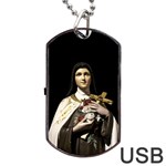 Virgin Mary Sculpture Dark Scene Dog Tag USB Flash (One Side)