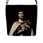 Virgin Mary Sculpture Dark Scene Flap Closure Messenger Bag (L)