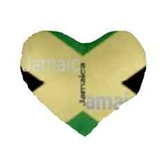Jamaica, Jamaica  Standard 16  Premium Flano Heart Shape Cushions by Janetaudreywilson