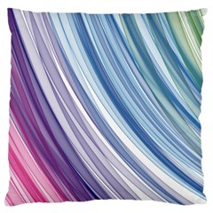 Rainbow Stripes Large Cushion Case (two Sides) by Dazzleway