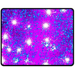 Privet Hedge With Starlight Double Sided Fleece Blanket (medium)  by essentialimage