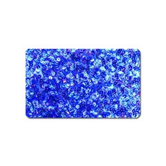 Blue Sequin Dreams Magnet (name Card) by essentialimage