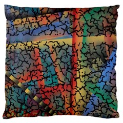 Crackle Large Cushion Case (two Sides) by WILLBIRDWELL