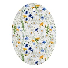 Summer Flowers Pattern Ornament (oval) by goljakoff