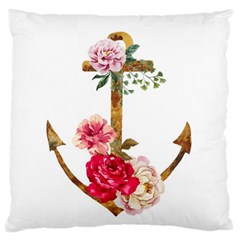 Flowers Anchor Standard Flano Cushion Case (two Sides) by goljakoff