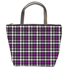Asexual Pride Checkered Plaid Bucket Bag by VernenInk