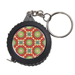 Red Green Floral Pattern Measuring Tape by designsbymallika