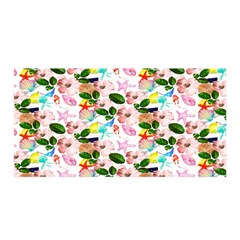 Painted Flowers Satin Wrap by Sparkle