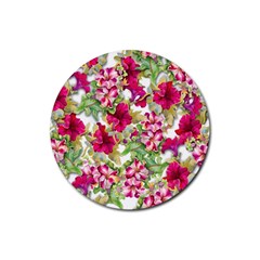 Rose Blossom Rubber Coaster (round)  by goljakoff