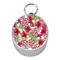 Rose Blossom Mini Silver Compasses by goljakoff