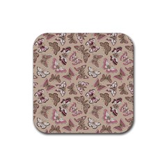 Butterflies Rubber Coaster (square)  by goljakoff
