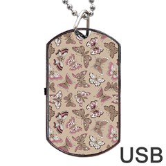 Butterflies Dog Tag Usb Flash (one Side) by goljakoff