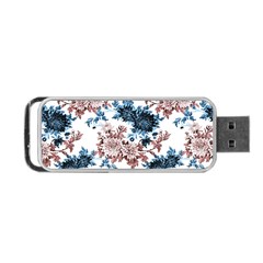 Blue And Rose Flowers Portable Usb Flash (two Sides) by goljakoff