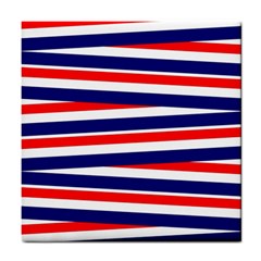 Patriotic Ribbons Tile Coaster