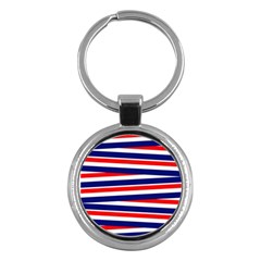 Patriotic Ribbons Key Chain (round)