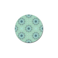 Mint Floral Pattern Golf Ball Marker (4 Pack) by Dazzleway