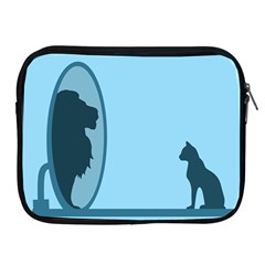 Cat Mirror Lion Apple Ipad 2/3/4 Zipper Cases