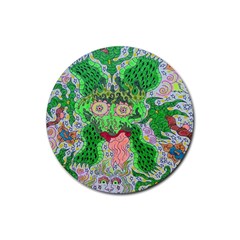Supersonicfrog Rubber Coaster (round)  by chellerayartisans