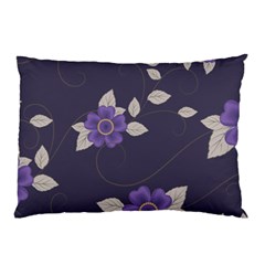 Purple Flowers Pillow Case (two Sides) by goljakoff
