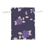 Purple flowers Lightweight Drawstring Pouch (L)
