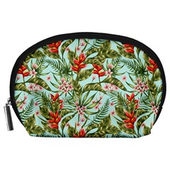 Tropical Flowers Accessory Pouch (large) by goljakoff