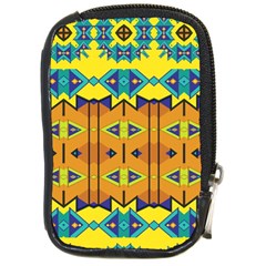 Tribal Pattern                                                          Compact Camera Leather Case by LalyLauraFLM