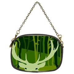 Forest Deer Tree Green Nature Chain Purse (two Sides) by HermanTelo