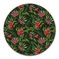 Tropical Flowers Round Mousepads by goljakoff