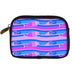 Fish Texture Blue Violet Module Digital Camera Leather Case by HermanTelo