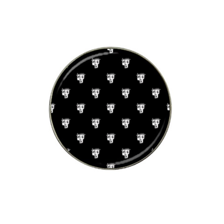 Man Head Caricature Drawing Pattern Hat Clip Ball Marker (10 pack)