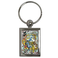 The Illustrated Alphabet - G - By Larenard Key Chain (rectangle) by LaRenard