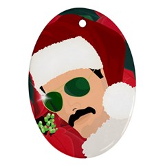 Mr  Bad Guy Santa Oval Ornament (two Sides) by Satokina