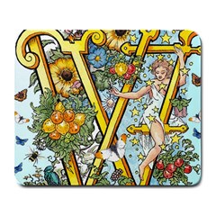 The Illustrated Alphabet - W - By Larenard Large Mousepads by LaRenard
