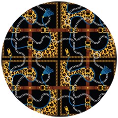 Chains Pattern Wooden Puzzle Round by designsbymallika
