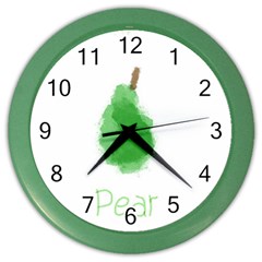 Pear Fruit Watercolor Painted Color Wall Clock
