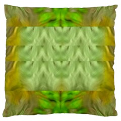 Landscape In A Green Structural Habitat Ornate Large Cushion Case (two Sides) by pepitasart