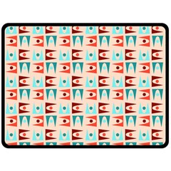 Retro Digital Double Sided Fleece Blanket (large)  by Mariart