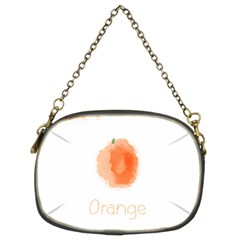 Orange Fruit Watercolor Painted Chain Purse (two Sides) by Mariart