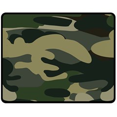 Green Military Camouflage Pattern Fleece Blanket (medium)  by fashionpod