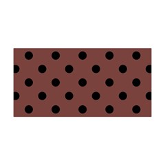Large Black Polka Dots On Bole Brown - Yoga Headband by FashionLane
