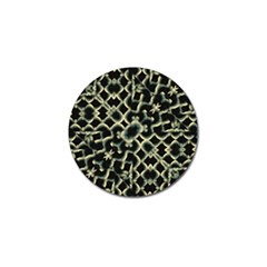 Dark Interlace Motif Mosaic Pattern Golf Ball Marker by dflcprintsclothing