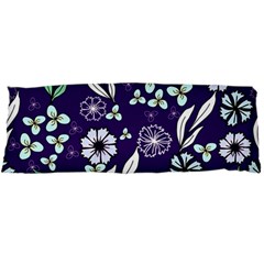 Floral Blue Pattern Body Pillow Case Dakimakura (two Sides)