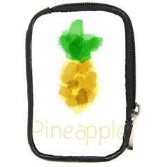Pineapple Fruit Watercolor Painted Compact Camera Leather Case