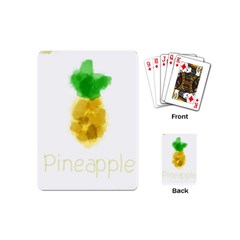 Pineapple Fruit Watercolor Painted Playing Cards Single Design (mini) by Mariart