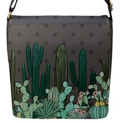 Cactus Plant Green Nature Cacti Flap Closure Messenger Bag (s) by Mariart