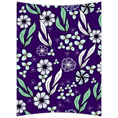 Floral Blue Pattern  Back Support Cushion by MintanArt