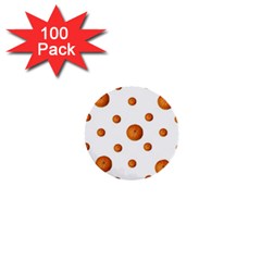 Tangerines Photo Motif Pattern Design 1  Mini Buttons (100 Pack)  by dflcprintsclothing